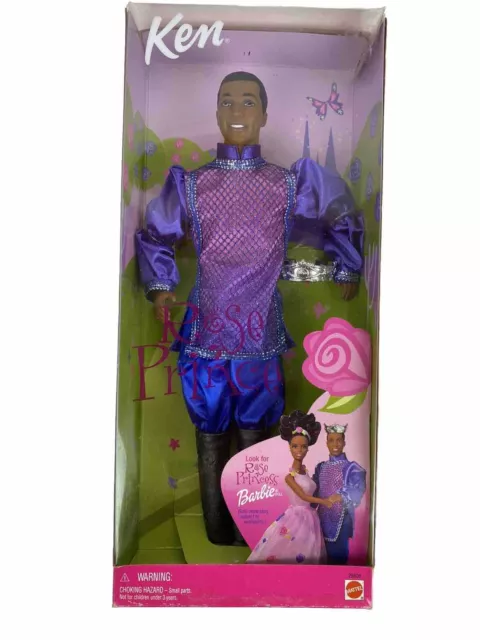 NIB Ken Rose Prince Barbie African American Doll Mattel 29808 2000 Male Mattel