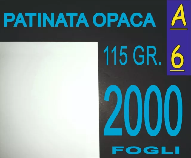 800 FOGLI A6 Carta Patinata Opaca Stampanti Laser Volantini 115 Gr EUR  11,70 - PicClick IT