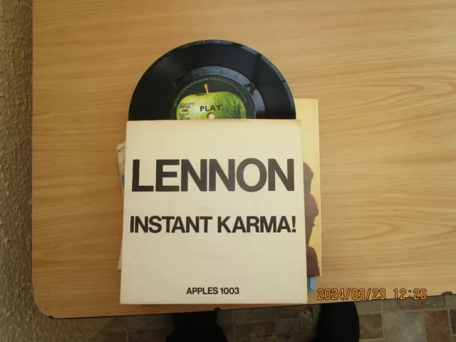 Lennon/Ono With The Plastic Ono Band=Instant Karma  P/C  Ex