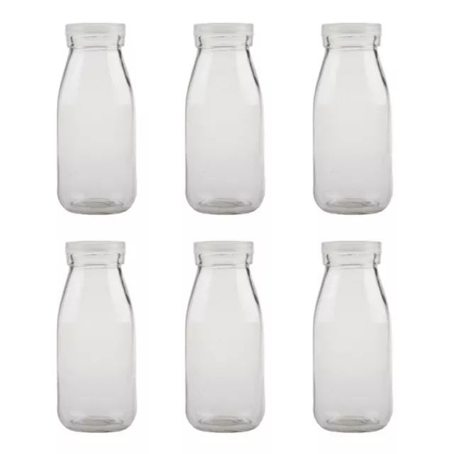 6 Pcs Heat Resistant Milk Bottle Glass Water Jar Micro-wave Oven