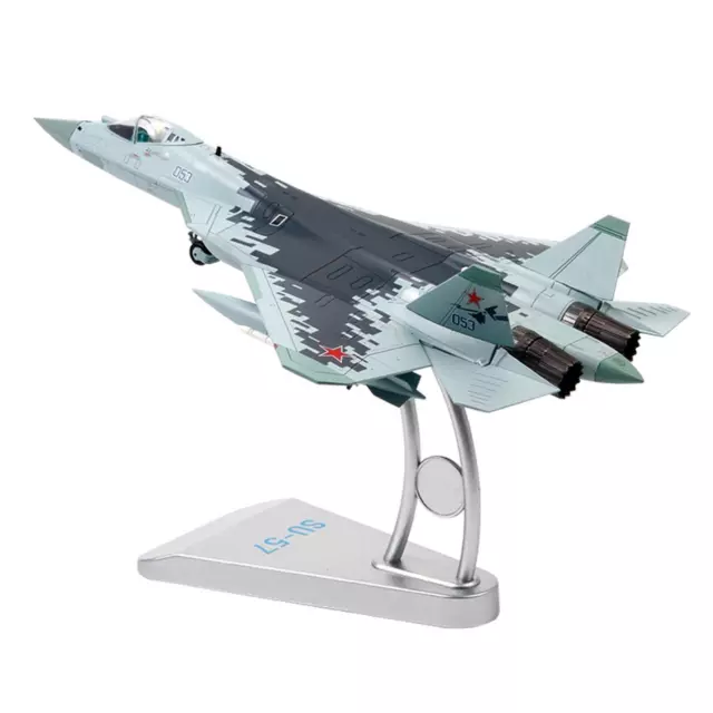 1/72 Sukhoi SU57 T50 modèle d'avion de chasse en métal avec présentoir pour 2