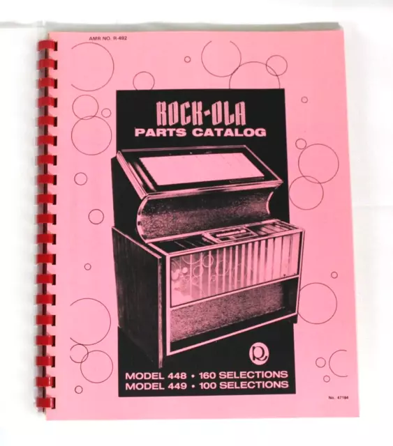 Rockola Model 448 / 449 Jukebox Parts Catalog, Reprint