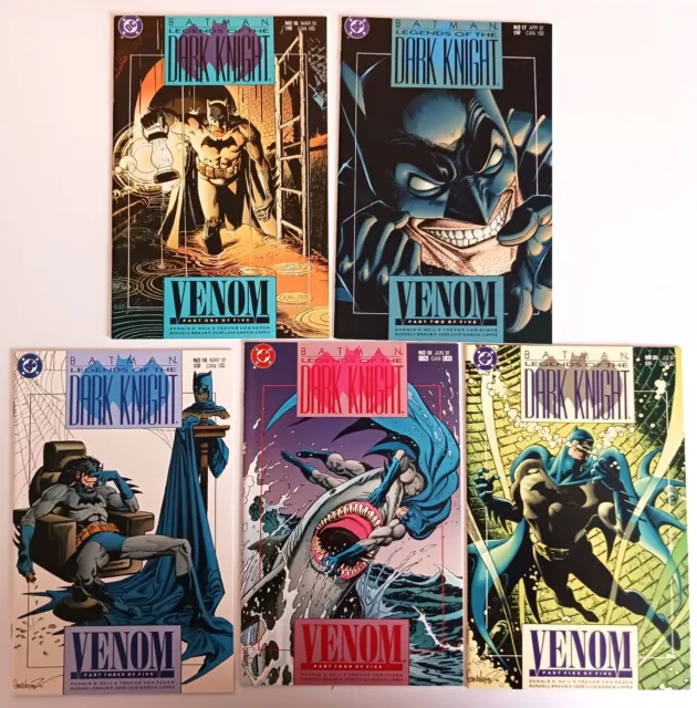 Batman Legends of the Dark Knight #16-20 Venom high grade complete 1992 Bane