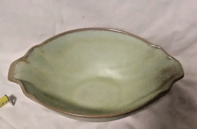 Vintage Frankoma Pottery, #201, 9" Flower Bowl Ada Clay, Prairie Green