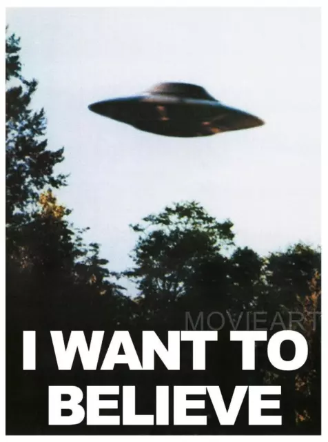 I Want To Believe Ufo Poster Television Tv A4 A3 Art Print Design X Files