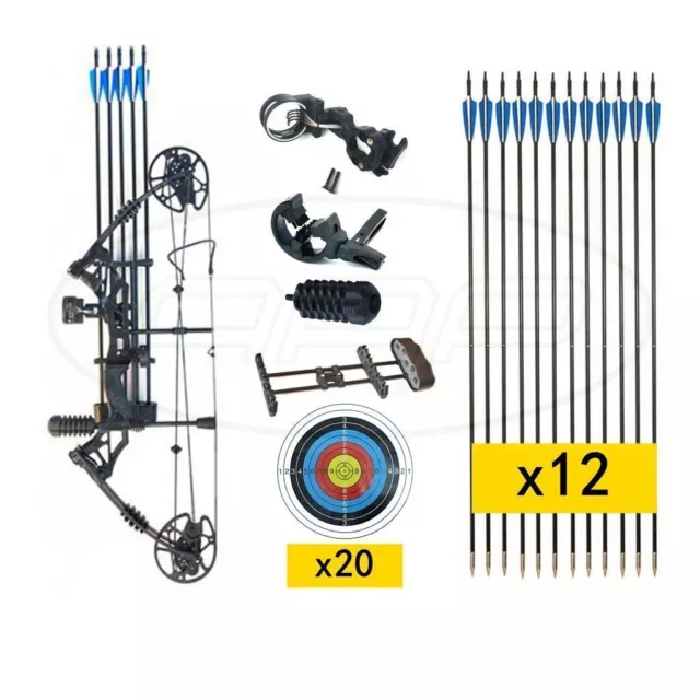 Compound Bow 20-60lbs Archery Bow Hunting Target Shooting Right/Left handed