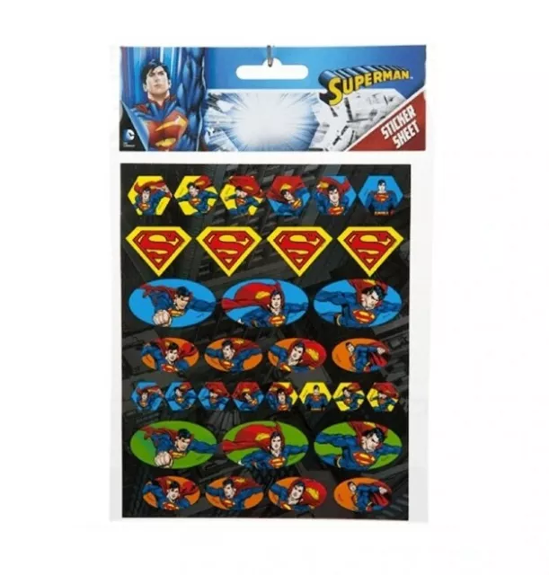 DC Comics Superman & Batman Sticker Sheets - set of 2, superhero - 76 pieces