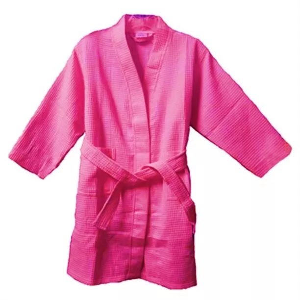 NEW WOMENS ALAN PENDERGRASS 36″ Length Waffle Robe HOT PINK OSFM ONE SIZE