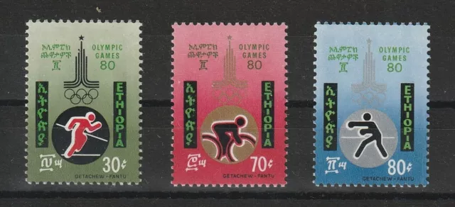 9253 Etiopia Olimpiadi 1980 1060-62 nuovo di zecca