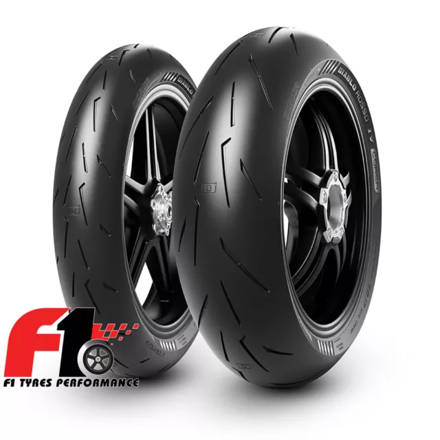 Coppia Gomme Moto Pirelli Diablo Rosso 4 Corsa 120/70-17 58W + 200/55-17 78W