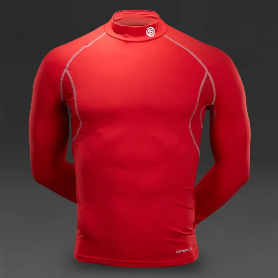 Skins Carbonyte Long Sleeve Base Layer Thermal Top Red