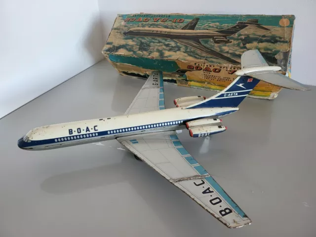 1960's Tin Toy "TT" - Japan bat.ops BOAC VC-10 nice complete with original box