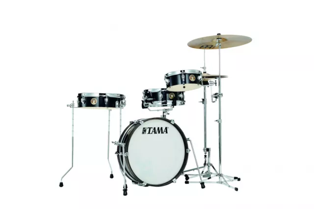 TAMA Club-Jam Pancake Set de Batterie 4 Parties - Hairline Noir/Chrome Hardware