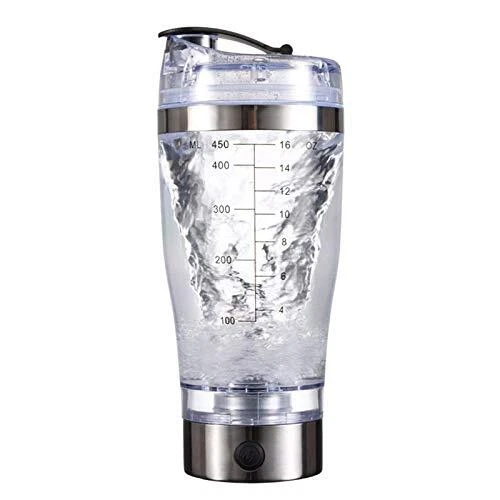 Botella mezcladora eléctrica agitadora de proteínas Gentlecairn 450 ml portátil automática...