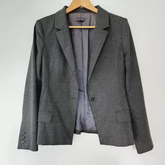 Ojay Womens Suit Jacket Size 14 Grey Work Office Business Corporate 2