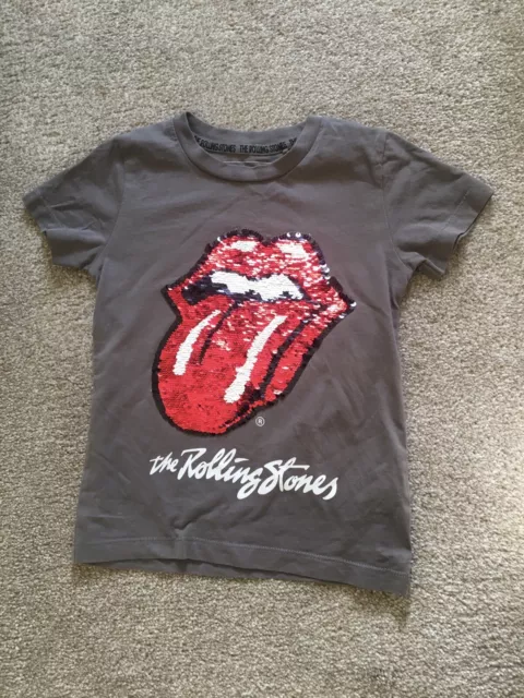 TheRolling Stones T Shirt Boys Age 3-4 Sequinned Colour Change