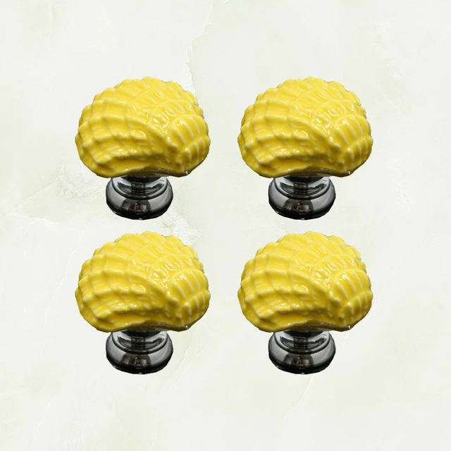 4 Pcs Ceramic Drawer Knobs Dresser Drawer Pulls Cabinet Drawer Pulls Pumpkin 11
