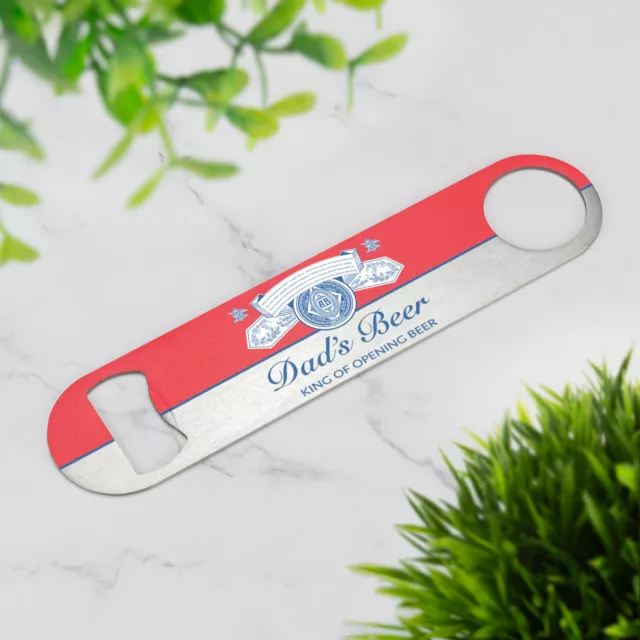 Personalised Beer Bar Blade Dads Beer Bottle Opener Printed Stainless Steel 2