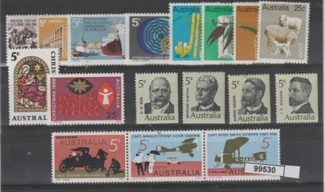 1969 Australien Jahrgang Vollständige 16 Werte MNH MF99530