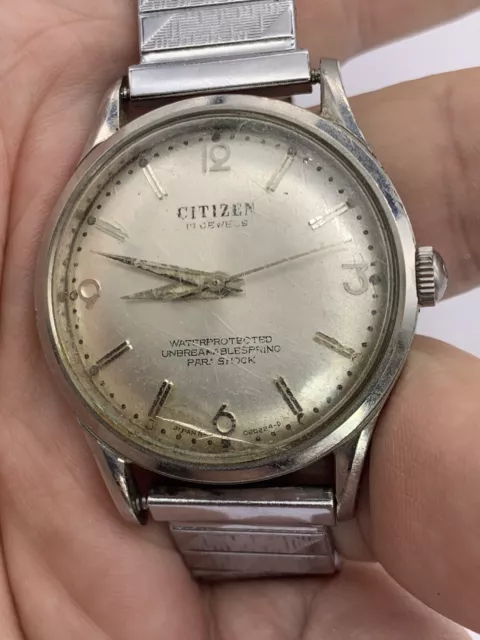 Reloj de pulsera vintage Citizen 17 joyas mecánico para choque para caballeros