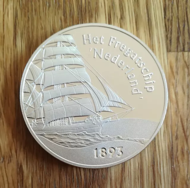 MÜNZE   Het Fregatschip Nederland 1893 2003 Koerszettende Zeilen