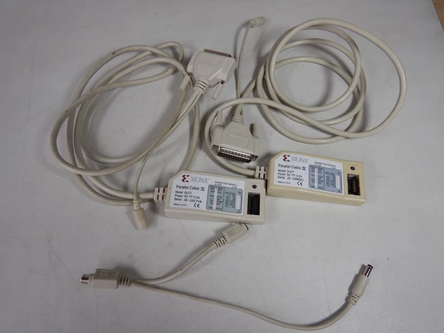 (2 USED) Xilinx Parallel Cable IV DLC7 JTAG Emulator Programmer Downloader
