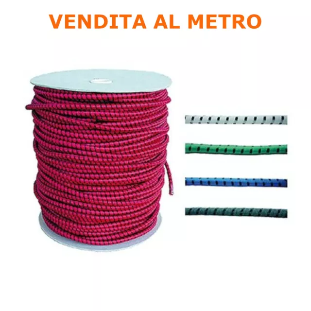 Fune elastica corda molla bagagli Ø 8 mm Top Quality VENDITA AL METRO A MISURA