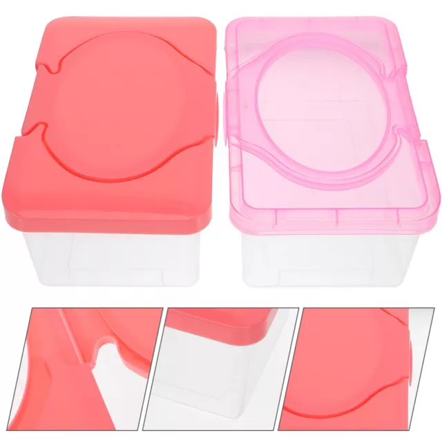 2 Pcs Wipe Container Water Wipes for Baby Wet Tissue Dispenser Diaper Portable