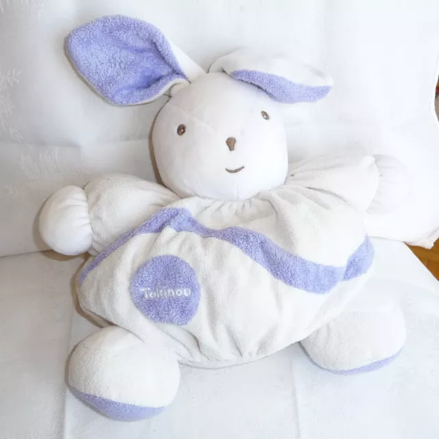 Doudou Lapin Takinou - Blanc Bleu