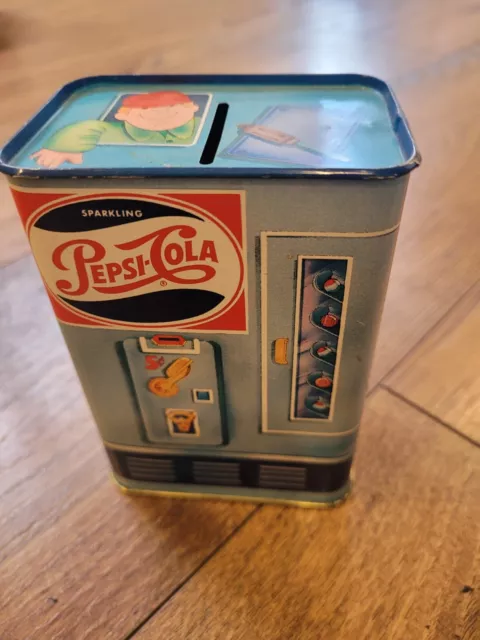 Hallmark Tin Pepsi Cola Vending Machine Bank Vintage Metal Collectible Soda Pop