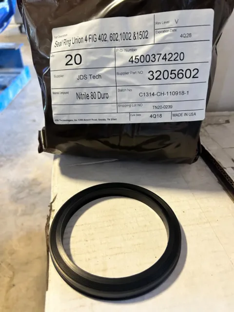 Weco Hammer Union  Seal Ring 4'' Fig 402, 602, 1002, 1502.  3205602 Lot of 20