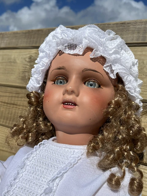 SFBJ - Paris Poupée tête porcelaine, yeux dormeurs et bouche ouverte L : 48 cm - Carvajal