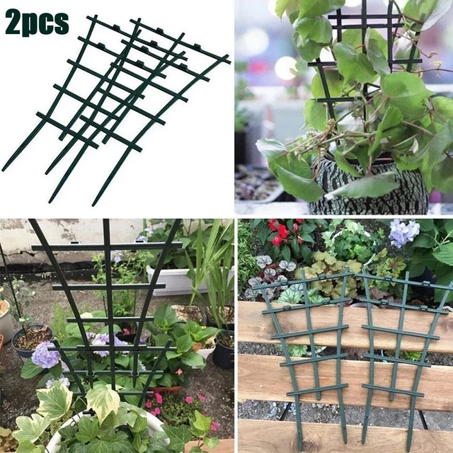 2PCS Garten Klettern Blumen Pflanze Hervorgehoben Eingetopft Stütze Spalier