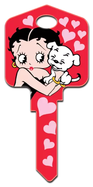 SupeR CutE BETTY BOOP & PUDGY House Key Blank for Kwikset KW1 KW10 KW11