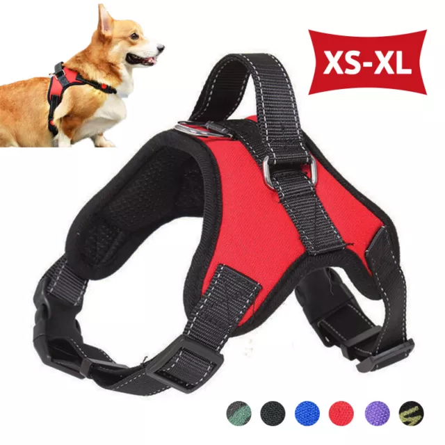 No Pull Dog Pet Harness Adjustable Control Vest Dogs Reflective XS S M Large XL