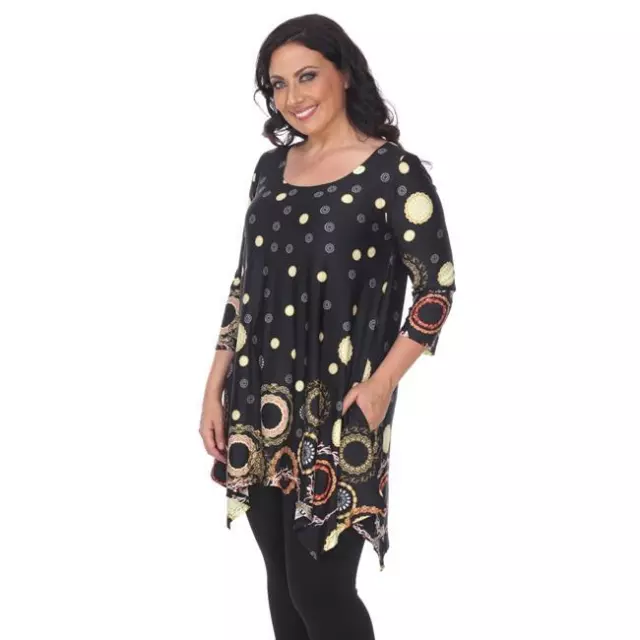 White Mark PS1301-48-3XL Plus Size Erie Tunic Navy 3XL