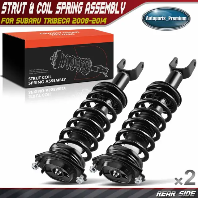 Pair 2 Rear Complete Strut & Coil Spring Assembly for Subaru Tribeca 2008-2014