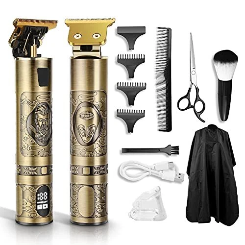 Cordless Hair Clippers for Men Professional Hair Trimmer LCD Display 0mm