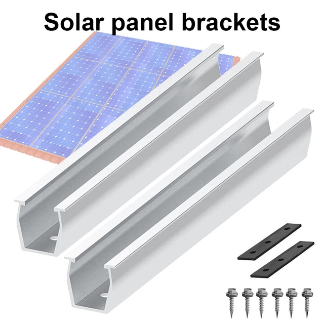 SOLAR MODULE ALUMINIUM Mount Trapezoidal Plate Flat Roof PV Mounting ...