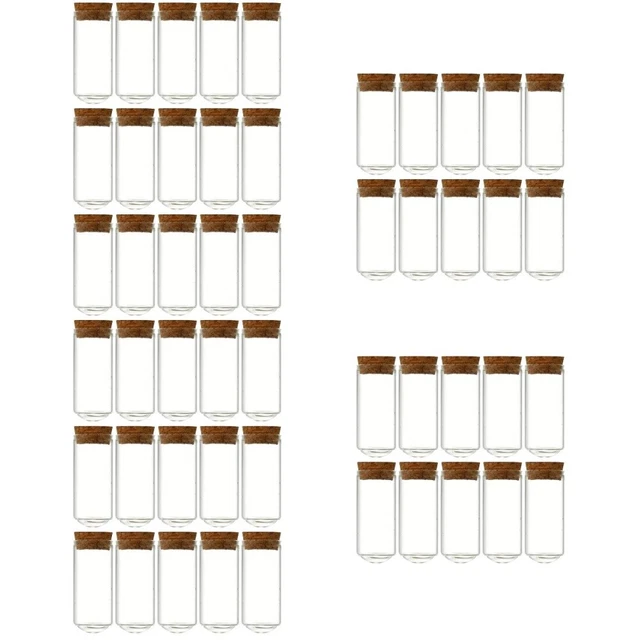 50 PIEZAS Tapón de corcho Botellas en miniatura Vidrio Botellas deseadas