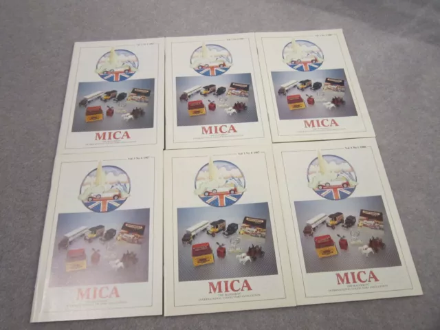 vintage Matchbox ,M.I.C.A. Magazines ,vol 3 ,1987/8 numbers 1 to 6 full year