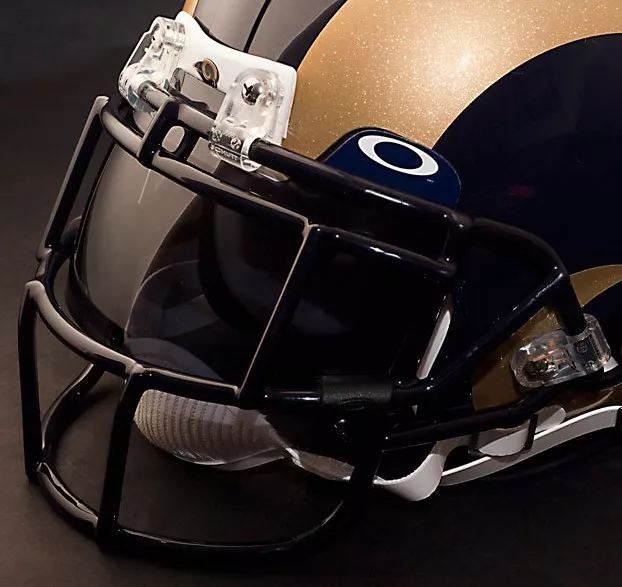 ST. LOUIS RAMS NFL Schutt EGOP Football Helmet Facemask/Faceguard (NAVY BLUE)