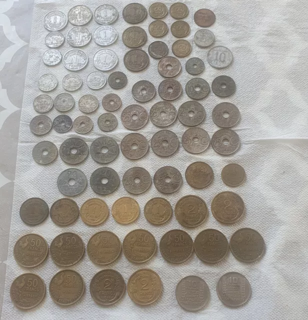 lot pièces de monnaies française 2