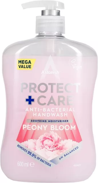 Astonish Protect Care Moisturising Anti-Bacterial Handwash Soap 600ml 3/4/5/6