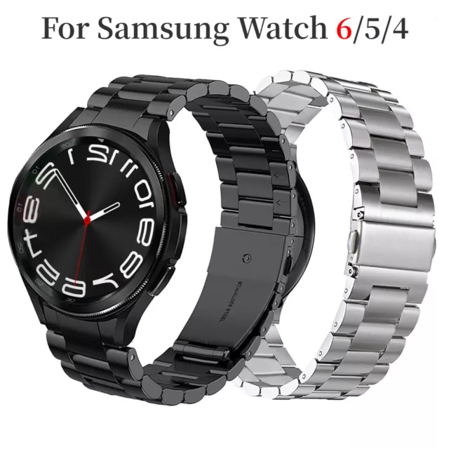 For Samsung Galaxy Watch 6 5 4 40mm 44mm Pro Classic 43mm 47mm Metal Band Strap