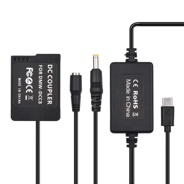 PD USB Type-C Cable to DMW-DCC8 Dummy   Coupler DMW-BLC12 Z4F9