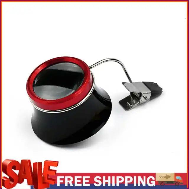 Clip-On Watchmakers Watch Magnifier 10x Jewelry Magnifying Eye Loupe Lens Tool