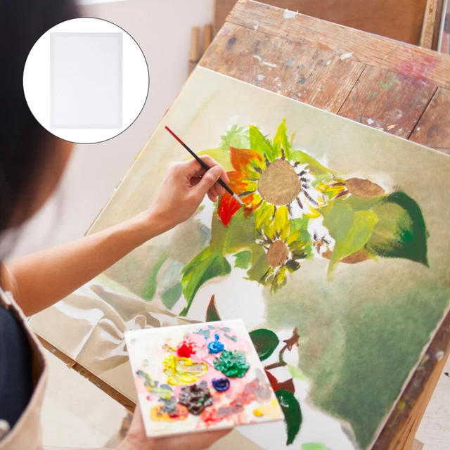 5 piezas Marco de pintura al óleo de algodón puro madera niño lienzo artista