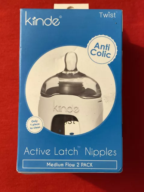 Kiinde Twist Active Latch Nipples Medium Flow 2 Pack - New