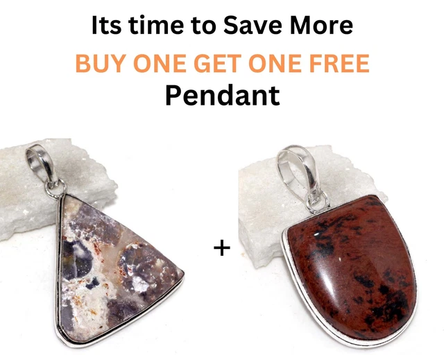 Purple Fluorite Mahogany Obsidian Fresh Stock Deals Pendant Combo Set 2-2" JW